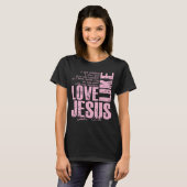 Love Jesus Pink Faith Shirt – John 13:34 Tシャツ (正面フル)