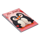 Love Journal - Penguin Love Notebook ノートブック (右側)