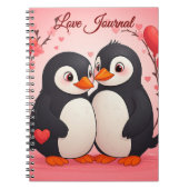 Love Journal - Penguin Love Notebook ノートブック (正面)