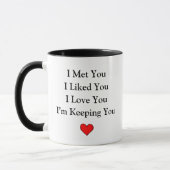 Love Journey Mug I Met You Liked Love Keeping マグカップ (左)