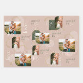 Love Joyフォトコラージュモダンに感謝 ラッピングペーパーシート (正面2)