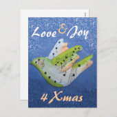 Love & Joy 4クリスマス葉書 シーズンポストカード (正面/裏面)