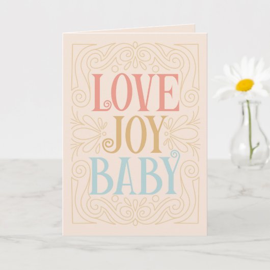 Love Joy Baby - New Baby Congratulations カード (小さな植物)