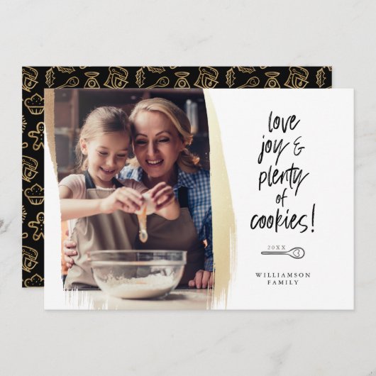 Love Joy & Bourty of Cookieファミリーベーキング写真 シーズンカード (正面/裏面)