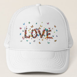 LOVE Joy Butterfly Print | Colorful Inspirational キャップ