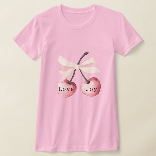 Love Joy Cherries Tシャツ (レイダウン)