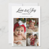 Love & Joy Classic3 Family photo  Christmas Card シーズンカード (正面)
