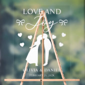 Love & Joy Custom Wedding アクリルサイン (ニュートラル)