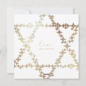 Love Joy Light金ゴールドスエレガントター・オブ・デイビッド シーズンカード (裏面)