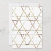 Love Joy Light Star of David Happy Hanukkah写真 シーズンカード (裏面)