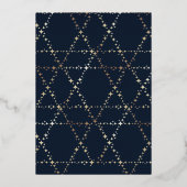 Love Joy Light Star of David Happy Hanukkah写真 箔シーズンカード (裏面)