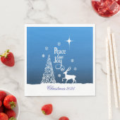 Love, Joy, Peace, クリスマス - パーソナライズ スタンダードランチョンナプキン (インサイチュ)