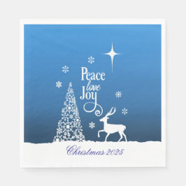 Love, Joy, Peace, クリスマス - パーソナライズ スタンダードランチョンナプキン