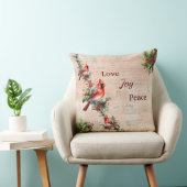 Love, Joy, Peace Christmas Paris Postmark Pillow クッション (椅子)