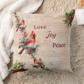 Love, Joy, Peace Christmas Paris Postmark Pillow クッション (ブランケット)