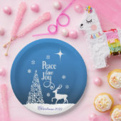 Love, Joy, Peace, Christmas - Personalize ペーパープレート (パーティー)