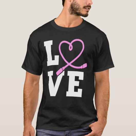 LOVE Jump Rope Skipping Jumping Sports Tシャツ (正面)