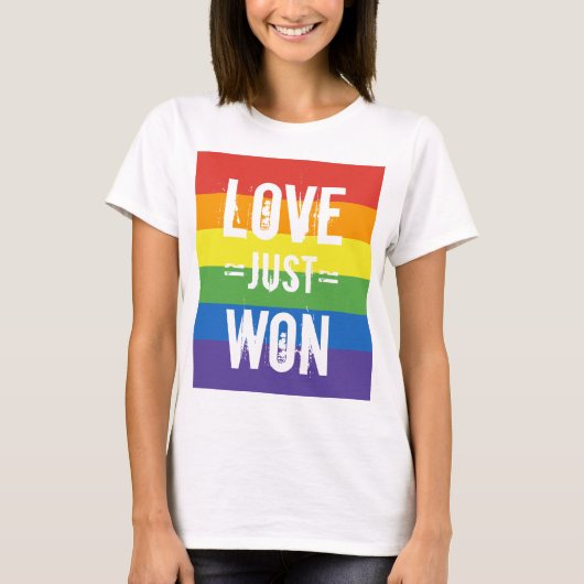 Love Just Won - Celebrate Marriage Equality Tシャツ (正面)