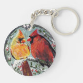 Love keychainの深紅色 キーホルダー (裏面)