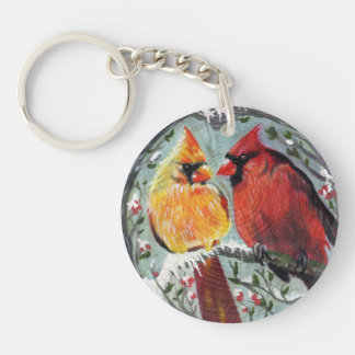 Love keychainの深紅色 キーホルダー