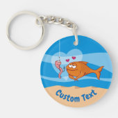 Love Keychainの魚と餌 キーホルダー (正面)