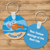 Love Keychainの魚と餌 キーホルダー