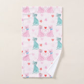 Love Kitties バスタオルセット (ハンドタオル)