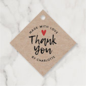 Love Kraftで手作りありがとう素朴 フェイバータグ (裏面)