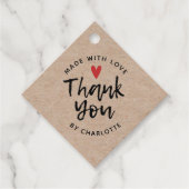 Love Kraftで手作りありがとう素朴 フェイバータグ (正面)