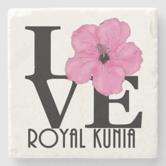 LOVE Kunia王室の Pink ストーンコースター