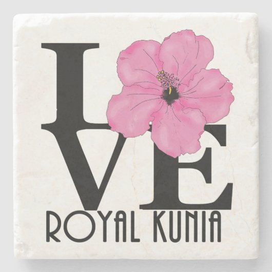 LOVE Kunia王室の Pink ストーンコースター (正面)