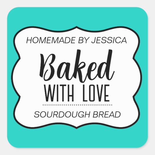 Love Label HM012焼いたsqv3でカスタマイズ可能 スクエアシール (正面)