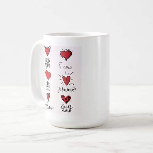 Love Languages Mug コーヒーマグカップ (正面左)