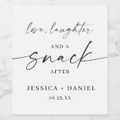 Love, Laughter and a Snack After ラベルシール ワインラベル (シングルラベル)