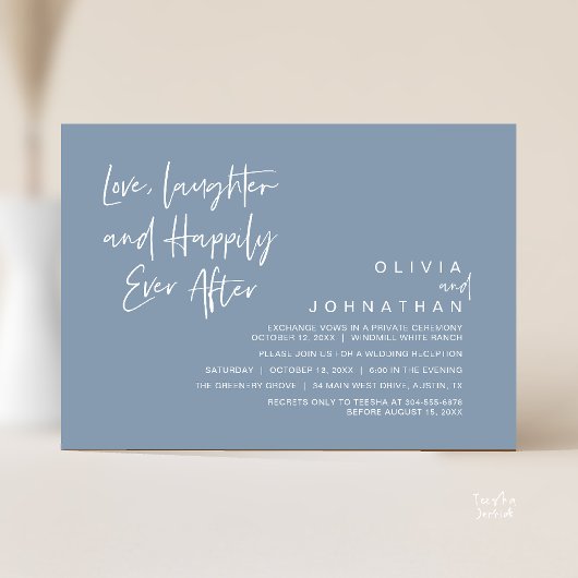 Love, Laughter and Happily Ever After, モダン 招待状