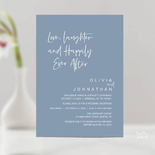 Love, Laughter and Happily Ever After, モダン 招待状