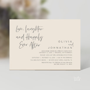 Love, Laughter and Happily Ever After, モダン 招待状