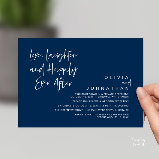 Love, Laughter and Happily Ever After, モダン 招待状