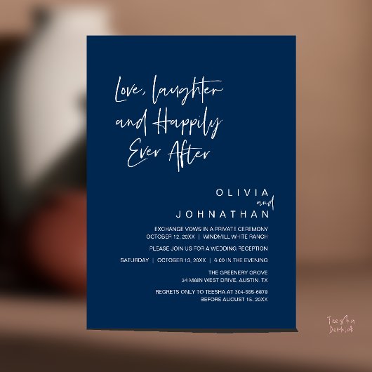 Love, Laughter and Happily Ever After, モダン 招待状