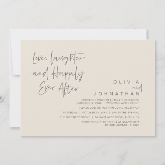 Love, Laughter and Happily Ever After, Modern 招待状 (正面)