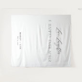 Love Laughter Happily Ever After Wedding Backdrop タペストリー (正面(横))