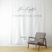 Love Laughter Happily Ever After Wedding Backdrop タペストリー (インサイチュ)