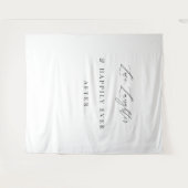 Love Laughter & Happily Ever After Wedding Banner タペストリー (正面(横))