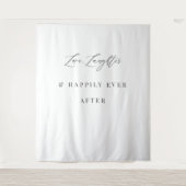 Love Laughter & Happily Ever After Wedding Banner タペストリー (正面)