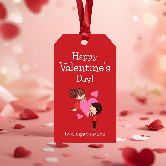 Love Laughter You Romantic Valentine Gift Tag ギフトタグ