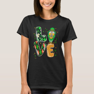 Love Leprechaun Horseshoe Shamrock irish St Patric Tシャツ