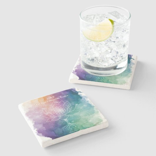 LOVE | Let Our Vibrations Evolve ストーンコースター (横)