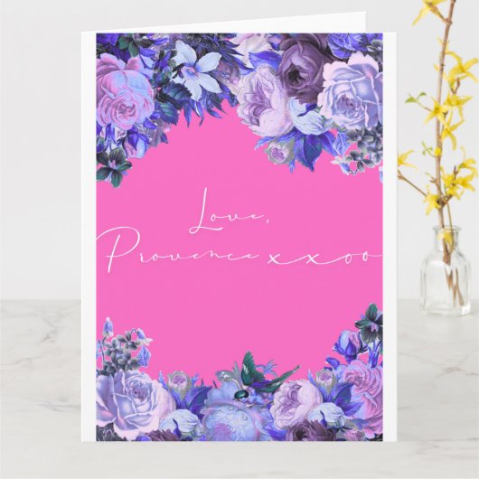 Love Letter Design - Love, Provence xxoo カード (黄色い花)