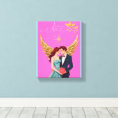 Love Letter Design - Love, Saint Valentine xxoo キャンバスプリント (インサイチュ (ウッドフロア))