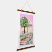 Love Letter Design - Love, Spring xxoo 吊り下げ型タペストリー (傾斜あり)